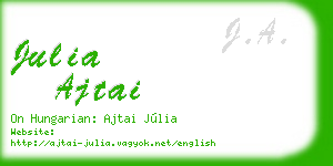 julia ajtai business card